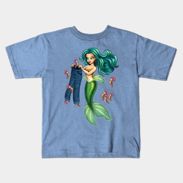 Mermaid Pants Kids T-Shirt by Ellador